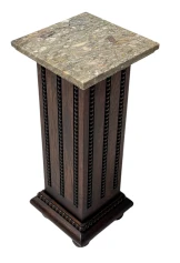 French Art Deco Pedestal with Multi-Colored Marble Top, 1930s